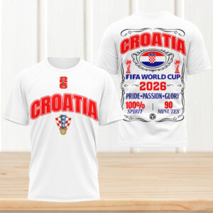 Croatia FIFA World Cup 2026 Soccer HNS Croatia Football T Shirt