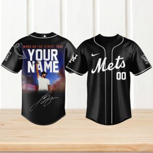 Custom Luke Bryan Word On The Street Tour New York Mets Black Jersey