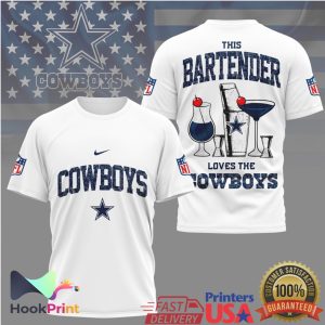 Dallas Cowboys Bartender This Bartender Loves The Cowboys T Shirt