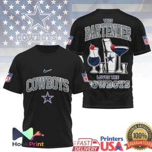 Dallas Cowboys Bartender This Bartender Loves The Cowboys T Shirt