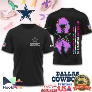 Dallas Cowboys Crucial Catch NFL Cancer Awareness Intercept Edition T Shirt