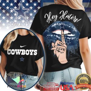 Dallas Cowboys Hey Haters Shut The F Up Lips Graphic T Shirt