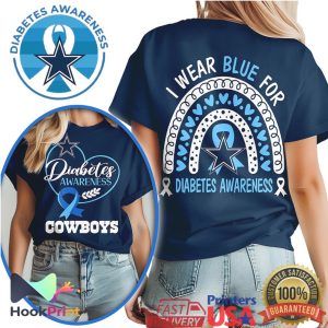 Dallas Cowboys & Miami Dolphins Diabetes Awareness Support Shirt