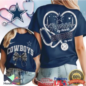 Dallas Cowboys Nurse By Heart Cowboys By Soul Medical Professional T Shirt