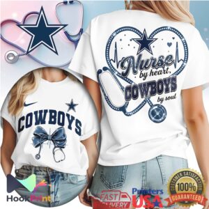 Dallas Cowboys Nurse By Heart Cowboys By Soul Medical Professional T Shirt