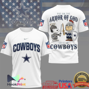 Dallas Cowboys Put On The Armor Of God Snoopy Charlie Brown 2026 Fans T Shirt Dallas Cowboys Put On The Armor Of God Snoopy Charlie Brown 2026 Fans T Shirt