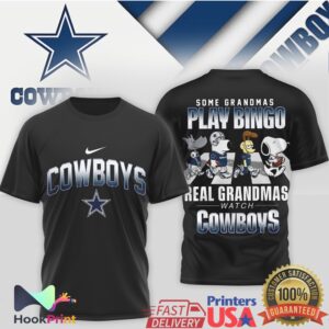 Dallas Cowboys Snoopy Some Grandmas Play Bingo Real Grandmas Watch Cowboys T Shirt