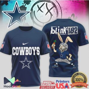Dallas Cowboys x Blink 182 Bunny Mashup NFL Graphic T Shirt Dallas Cowboys x Blink 182 Bunny Mashup NFL Graphic T Shirt