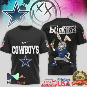 Dallas Cowboys x Blink 182 Bunny Mashup NFL Graphic T Shirt
