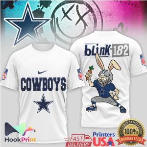 Dallas Cowboys x Blink 182 Bunny Mashup NFL Graphic T Shirt