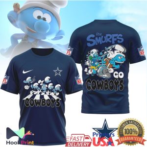 Dallas Cowboys x The Smurfs Go Cowboys Abbey Road NFL T Shirt Dallas Cowboys x The Smurfs Go Cowboys Abbey Road NFL T Shirt