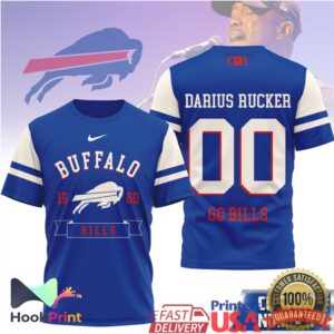 Darius Rucker Buffalo Bills Concert Tour 2026 Vintage Style Fans Blue T Shirt