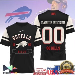 Darius Rucker Buffalo Bills Concert Tour 2026 Vintage Style Fans Blue T Shirt