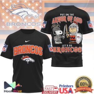 Denver Broncos Armor of God Snoopy Charlie Brown Peanuts NFL T Shirt Denver Broncos Armor of God Snoopy Charlie Brown Peanuts NFL T Shirt