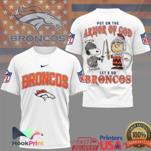 Denver Broncos Armor of God Snoopy Charlie Brown Peanuts NFL T Shirt