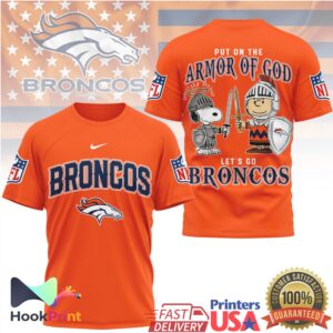 Denver Broncos Armor of God Snoopy Charlie Brown Peanuts NFL T Shirt