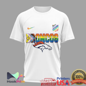 Denver Broncos More Pride Less Prejudice Snoopy LGBTQ Rainbow 2026 T Shirt