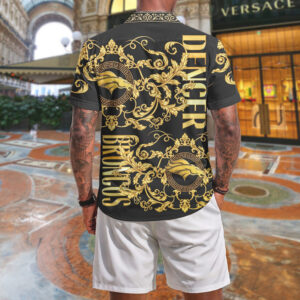 Denver Broncos NFL Gold Filigree Luxury Print T Shirt
