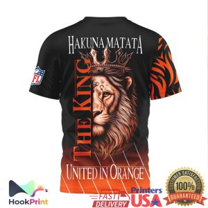Denver Broncos NFL Lion King Hakuna Matata United In Orange 3D T Shirt Denver Broncos NFL Lion King Hakuna Matata United In Orange 3D T Shirt