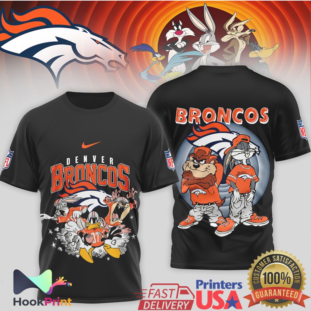 Denver Broncos x Looney Tunes Vintage 90s Style NFL Graphic T Shirt Denver Broncos x Looney Tunes Vintage 90s Style NFL Graphic T Shirt