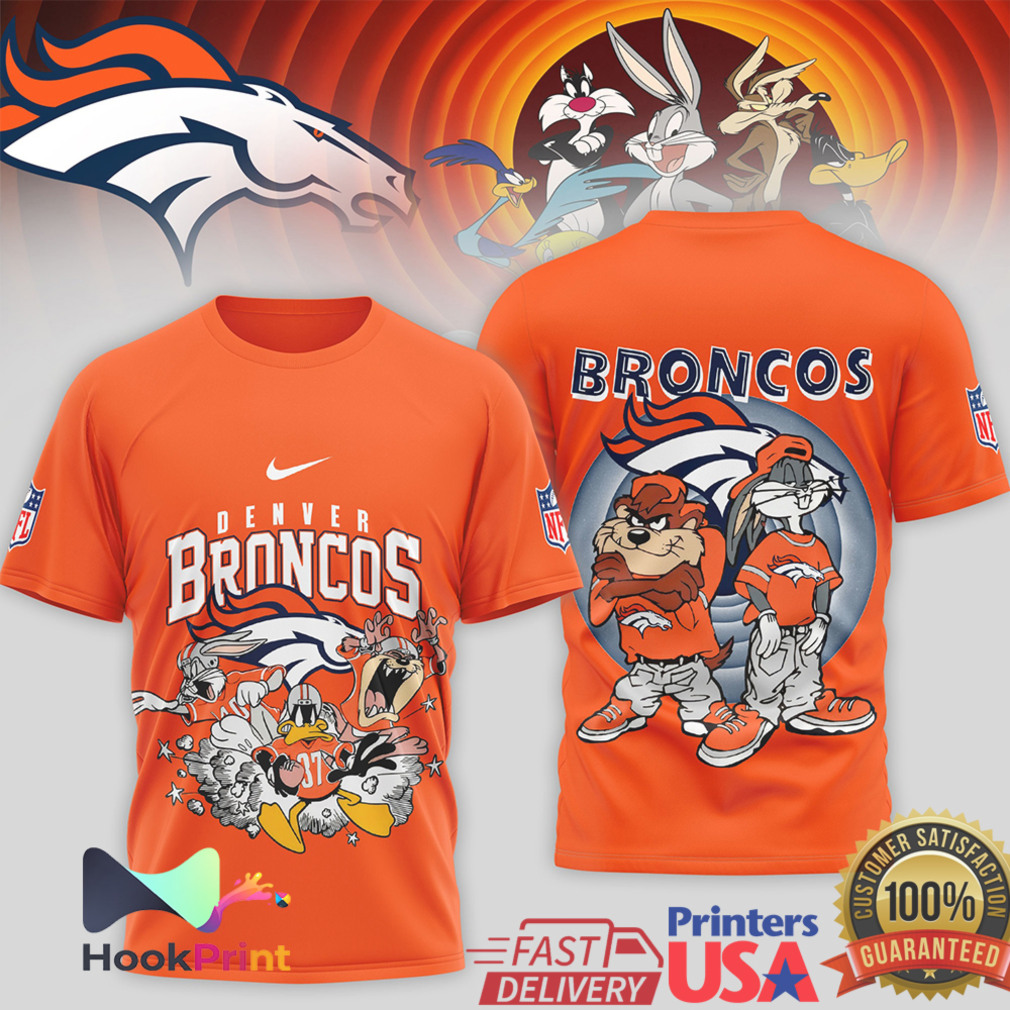 Denver Broncos x Looney Tunes Vintage 90s Style NFL Graphic T Shirt Denver Broncos x Looney Tunes Vintage 90s Style NFL Graphic T Shirt