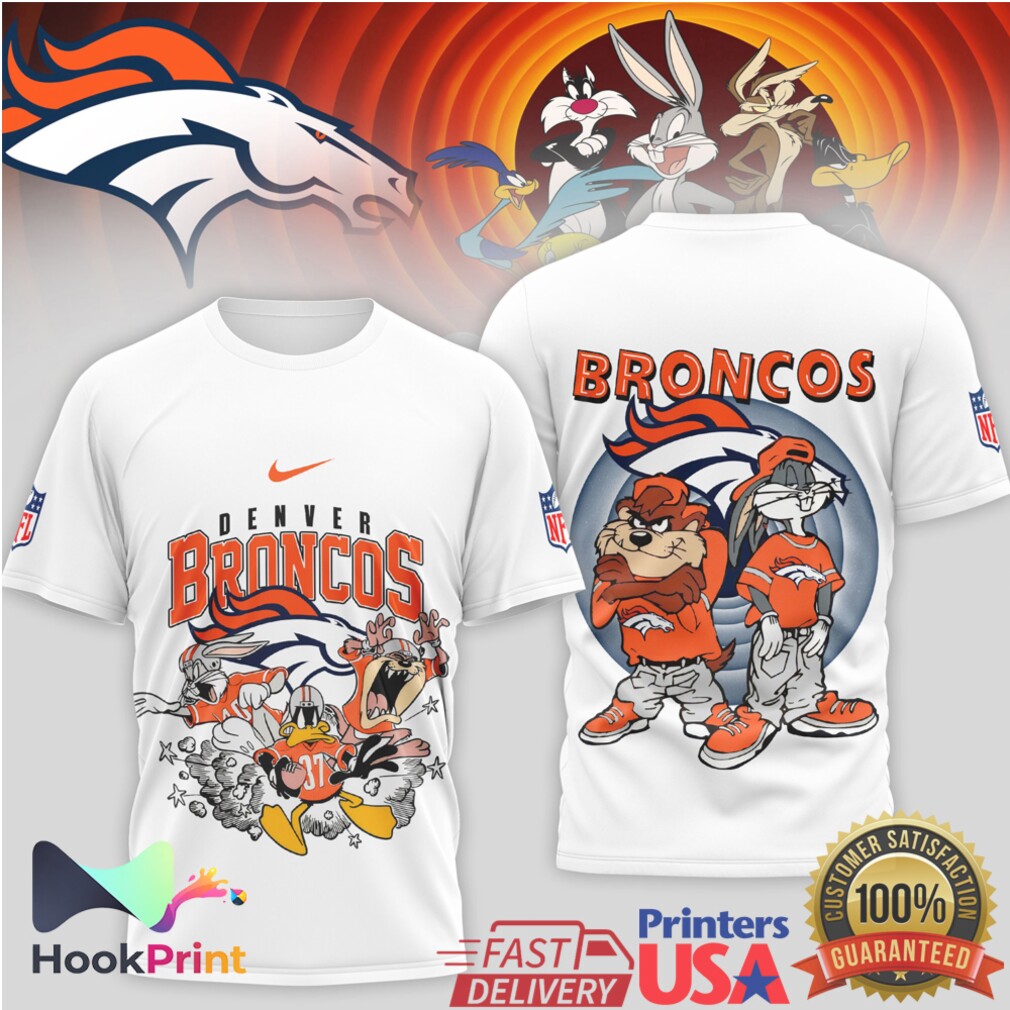 Denver Broncos x Looney Tunes Vintage 90s Style NFL Graphic T Shirt Denver Broncos x Looney Tunes Vintage 90s Style NFL Graphic T Shirt