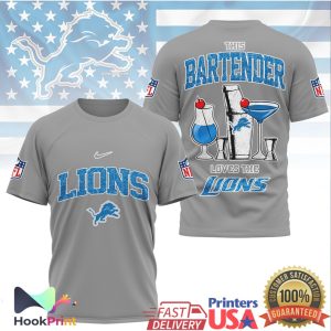 Detroit Lions Bartender NFL Fan Mixology Graphic T Shirt Detroit Lions Bartender NFL Fan Mixology Graphic T Shirt