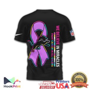 Detroit Lions Crucial Catch Intercept Cancer We Believe In Miracles T Shirt Detroit Lions Crucial Catch Intercept Cancer We Believe In Miracles T Shirt