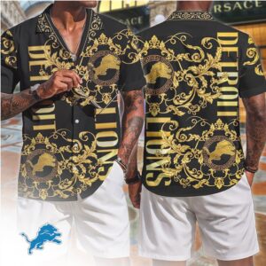 Detroit Lions NFL Baroque Gold Elegant T Shirt Detroit Lions NFL Baroque Gold Elegant T Shirt