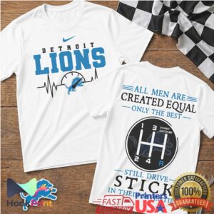 Detroit Lions NFL Football Heartbeat Manual Transmission Best T Shirt