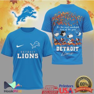 Detroit Lions Peanuts Autumn Snoopy Fall Foliage Football Fan T Shirt Detroit Lions Peanuts Autumn Snoopy Fall Foliage Football Fan T Shirt