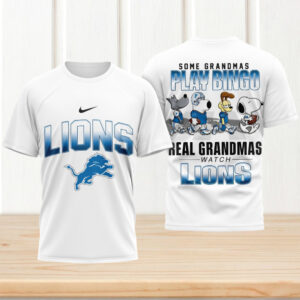 Detroit Lions Some Grandmas Play Bingo Real Grandmas Watch Lions T Shirt