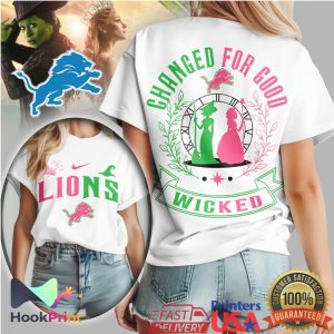 Detroit Lions Wicked Movie Collab Changed For Good NFL Fan T Shirt