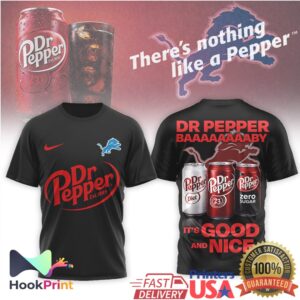 Detroit Lions x Dr Pepper Soda Brand Mashup NFL Graphic T Shirt