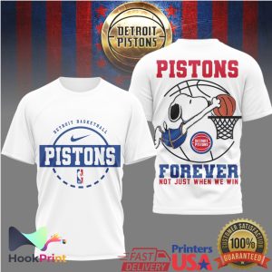 Detroit Pistons Snoopy Forever Not Just When We Win Graphic T Shirt