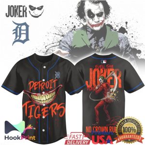 Detroit Tigers Joker Baseball Unique Joker Smile MLB Apparel Jersey