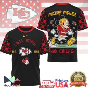 Disney Mickey Mouse Kansas City Chiefs Football EST 1960 NFL T Shirt Disney Mickey Mouse Kansas City Chiefs Football EST 1960 NFL T Shirt