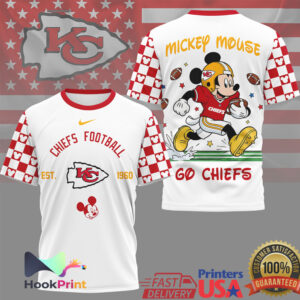 Disney Mickey Mouse Kansas City Chiefs Football EST 1960 NFL T Shirt