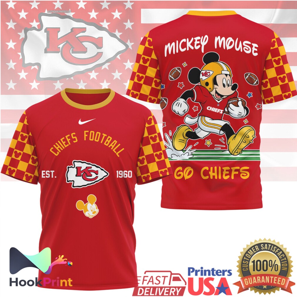 Disney Mickey Mouse Kansas City Chiefs Football EST 1960 NFL T Shirt Disney Mickey Mouse Kansas City Chiefs Football EST 1960 NFL T Shirt