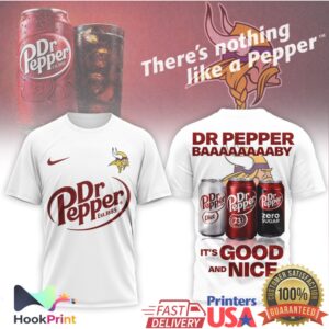 Dr Pepper x Minnesota Vikings NFL Mascot Graphic T Shirt Dr Pepper x Minnesota Vikings NFL Mascot Graphic T Shirt