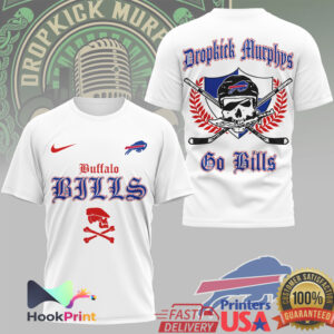 Dropkick Murphys Go Bills Buffalo Football Skull Vintage Music Fans T Shirt Dropkick Murphys Go Bills Buffalo Football Skull Vintage Music Fans T Shirt