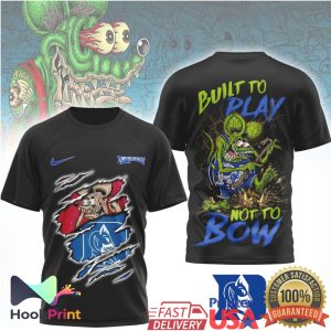 Duke Blue Devils Built To Play Not To Bow Cartoon Mascot T Shirt