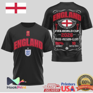 England National Team FIFA rld Cup 2026 Pride Passion Glory T Shirt England National Team FIFA rld Cup 2026 Pride Passion Glory T Shirt