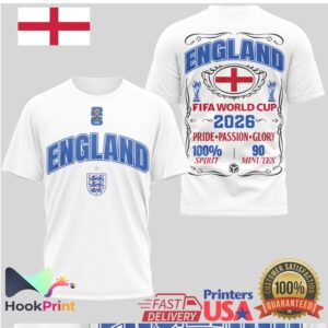 England National Team FIFA rld Cup 2026 Pride Passion Glory T Shirt