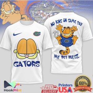 Florida Gators Garfield No King On Game Day My Pet Rules T Shirt