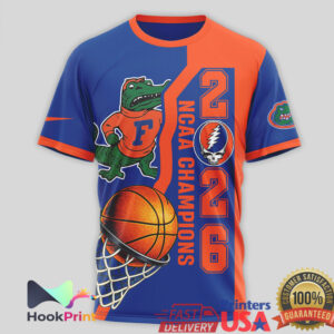 Florida Gators NCAA Basketball Champions 2026 Grateful Dead Dancing Bears Custom Name Fans T Shirt