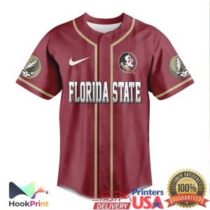 Florida State Seminoles Grateful Dead Dancing Bears Baseball Jersey Florida State Seminoles Grateful Dead Dancing Bears Baseball Jersey