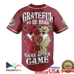 Florida State Seminoles Grateful Dead Dancing Bears Baseball Jersey