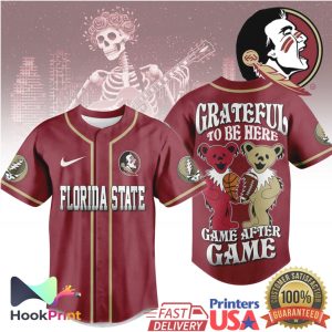 Florida State Seminoles Grateful Dead Dancing Bears Baseball Jersey