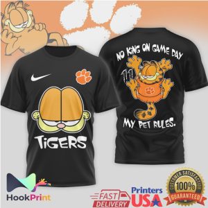 Garfield Clemson Tigers NCAA Football No King On Game Day T Shirt Garfield Clemson Tigers NCAA Football No King On Game Day T Shirt